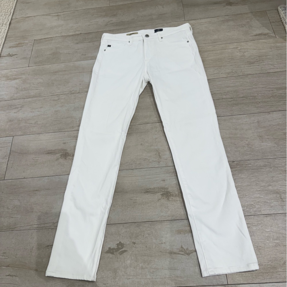 AG - The Prima' Mid Rise Cigarette Jeans white Sz 28